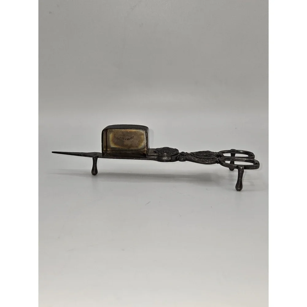 Antique Footed Ornate Candle Snuffer‎ Scissors Wick Cutter Trimmer
